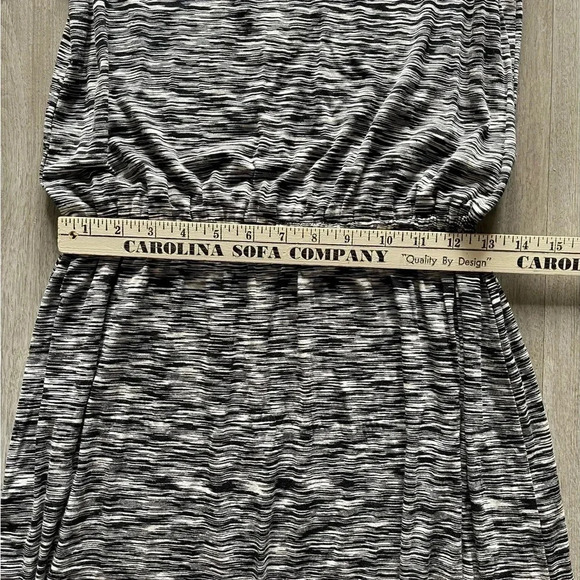 Love Fire Black White Maxi Women’s Dress Small Elastic Waist - Picture 9 of 10